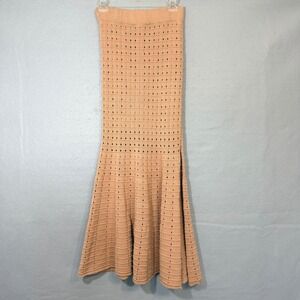 Mable Pointelle Knit Mermaid Midi Skirt Size S Romantic Balletcore Coquette